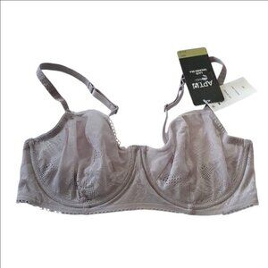 Apt. 9 Lace Unlined Bra, Gull Gray, size 38C